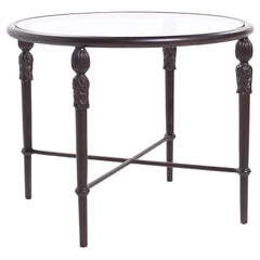 Michael Taylor Montecito Bronze and Glass Side End Table
