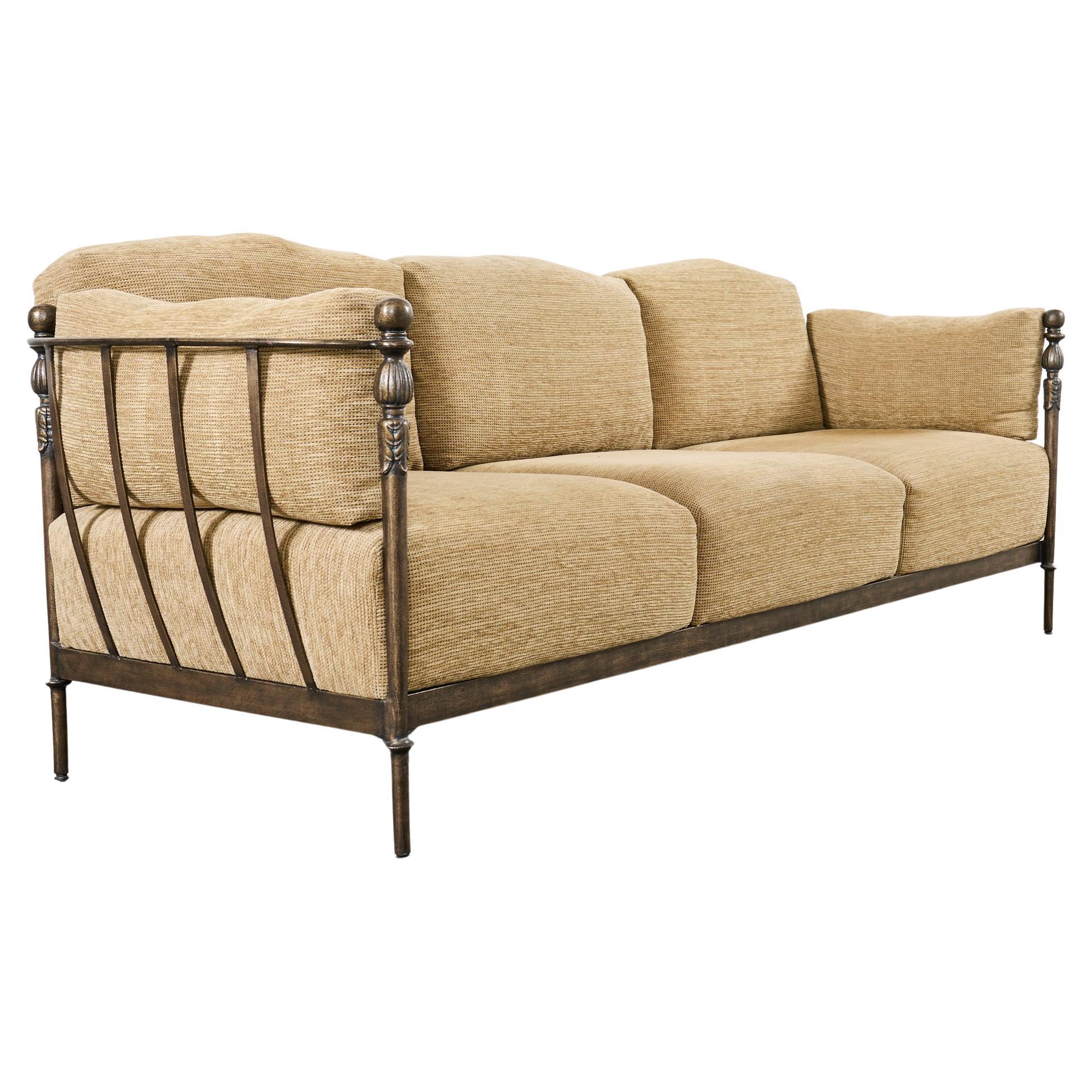 Michael Taylor Montecito Bronzed Aluminum Garden Sofa