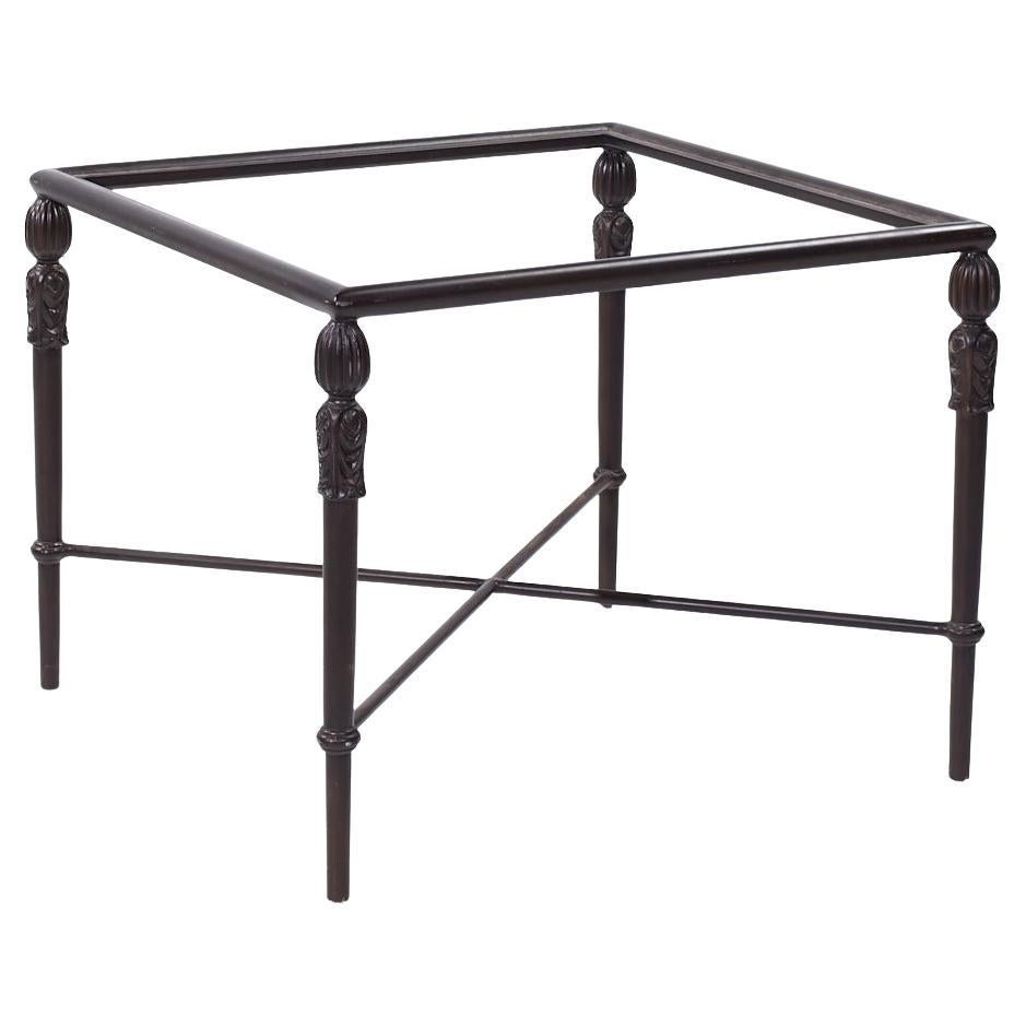 Michael Taylor Montecito Collection Mid Century Metall und Glas Beistelltisch im Angebot