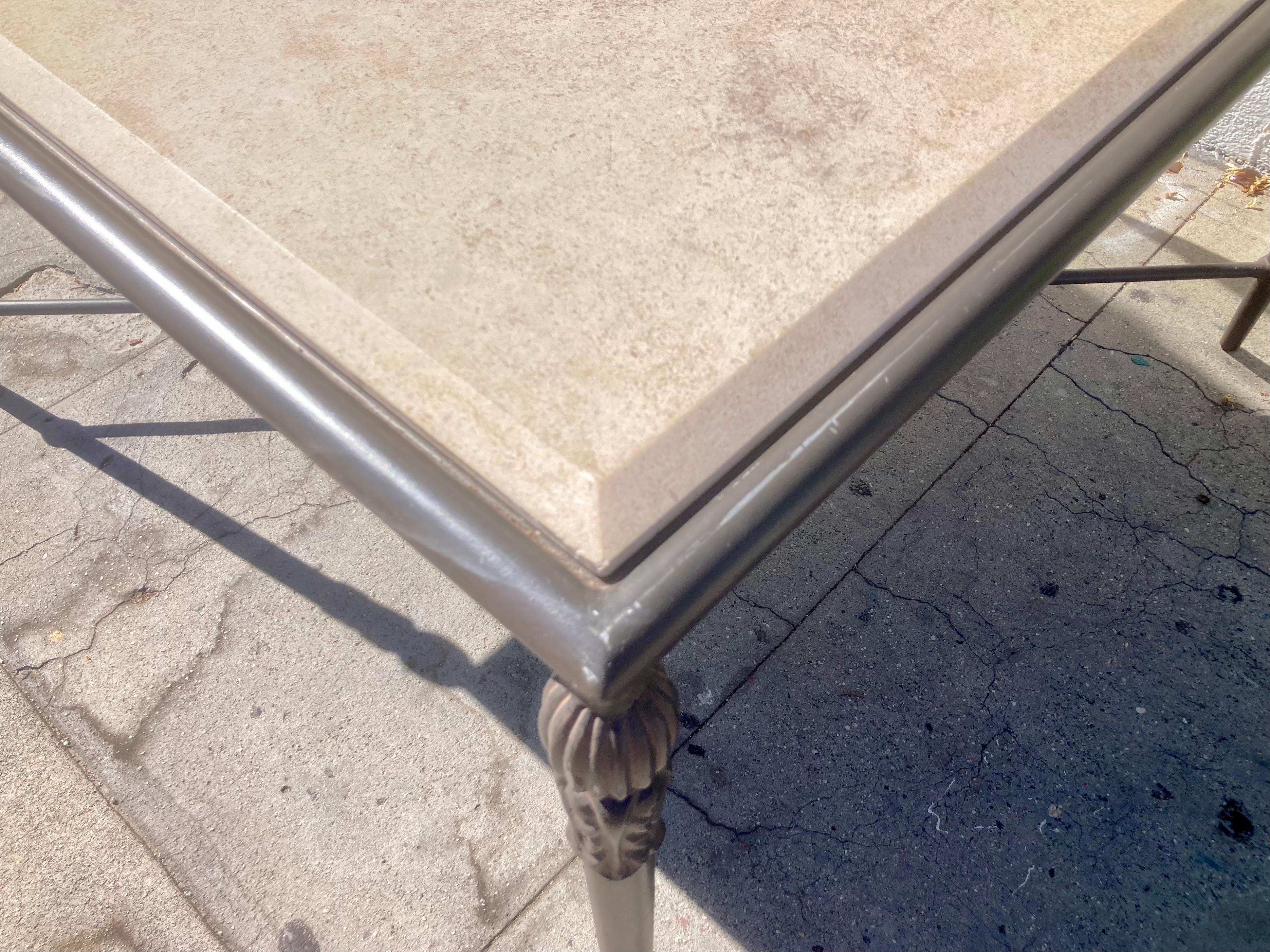Michael Taylor Montecito Patio Dining Table With Stone Top 9