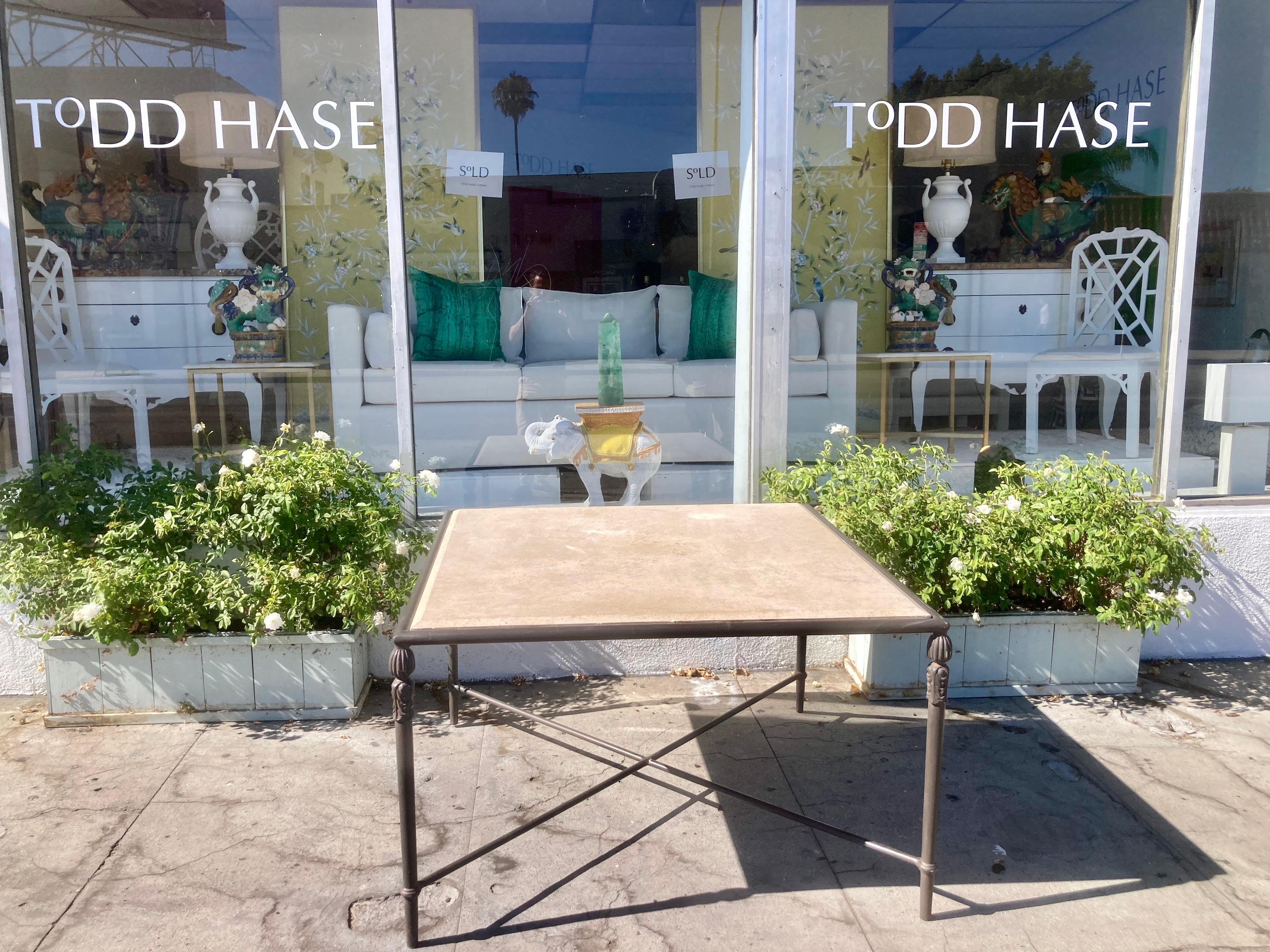 Michael Taylor Montecito Patio Dining Table With Stone Top 10