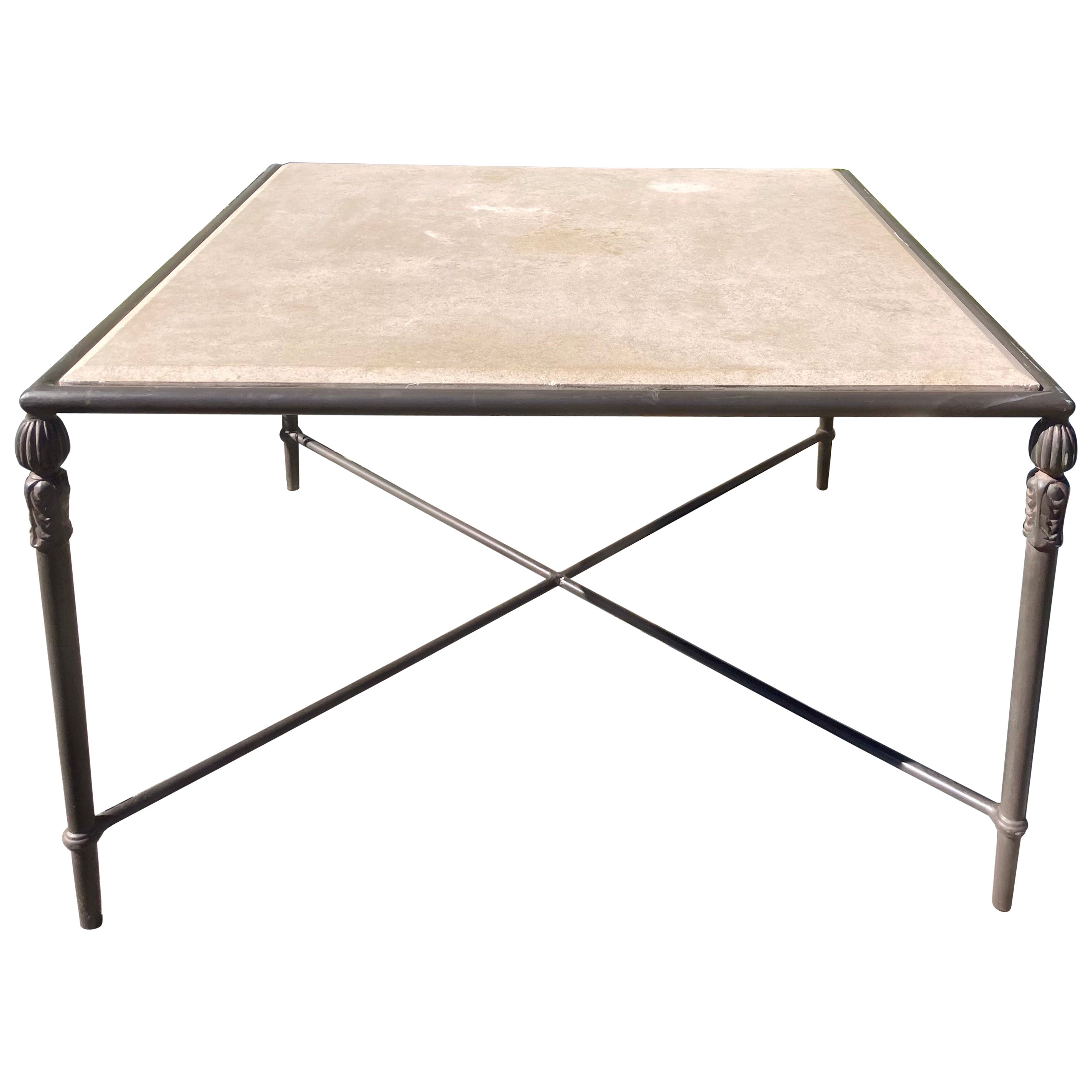 Michael Taylor Montecito Patio Dining Table With Stone Top