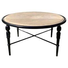 Michael Taylor Montecito Round Cocktail Table With Stone Top