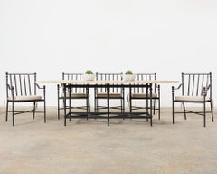 Michael Taylor Montecito Stone Top Garden Dining Table