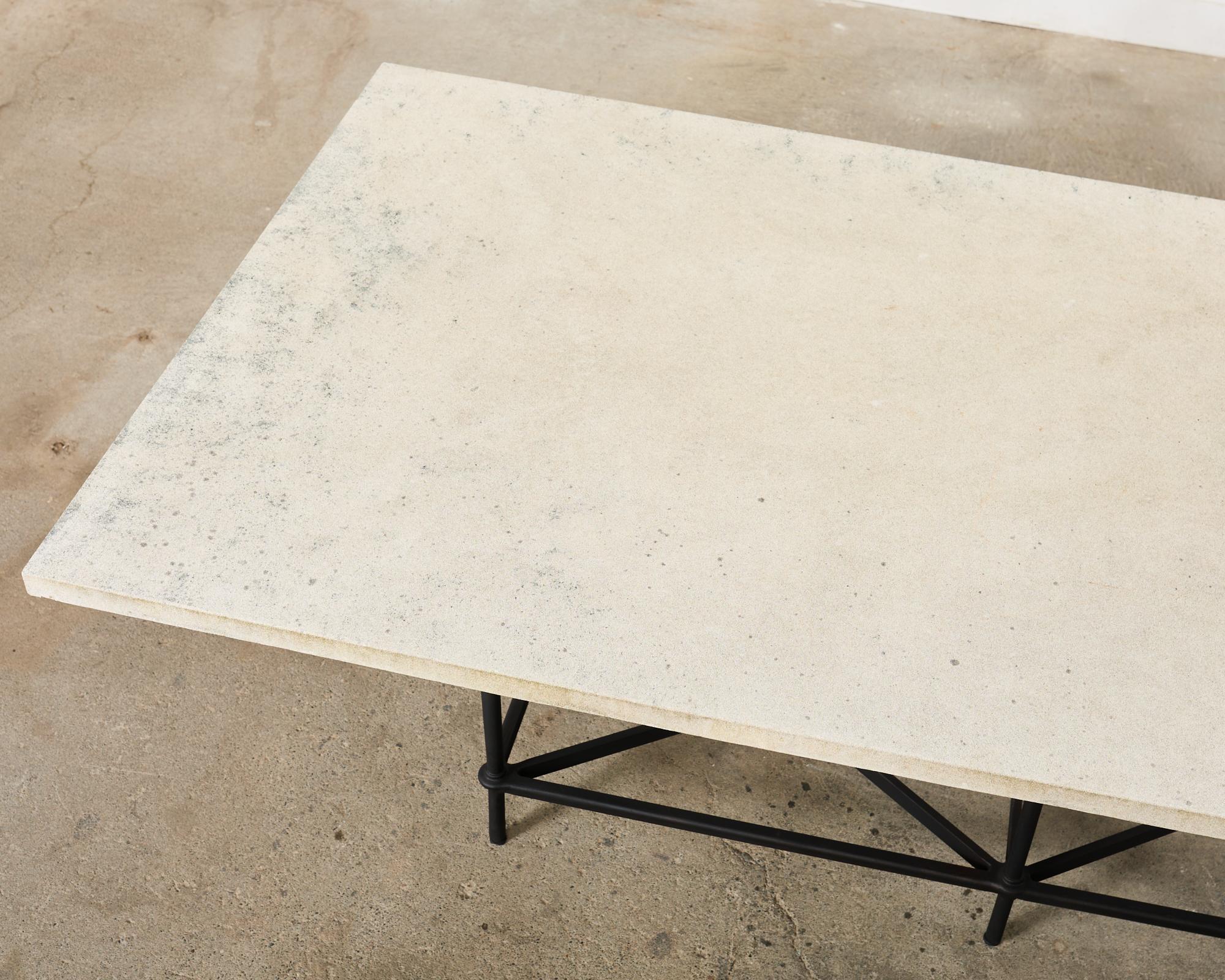 20th Century Michael Taylor Montecito Stone Top Garden Dining Table  For Sale