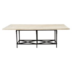 Michael Taylor Montecito Stone Top Garden Dining Table