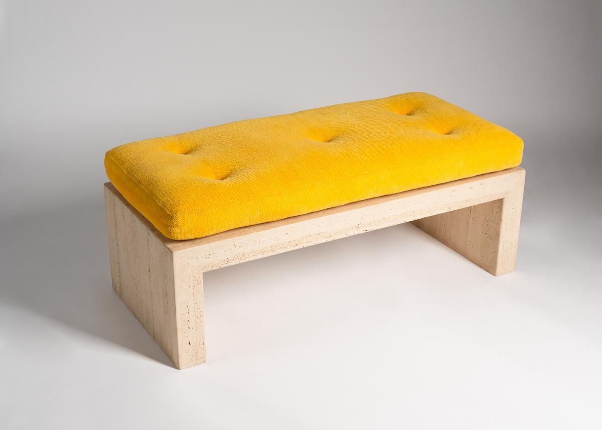 Chenille Michael Taylor, Pair of Modernist Benches, United States, 1985