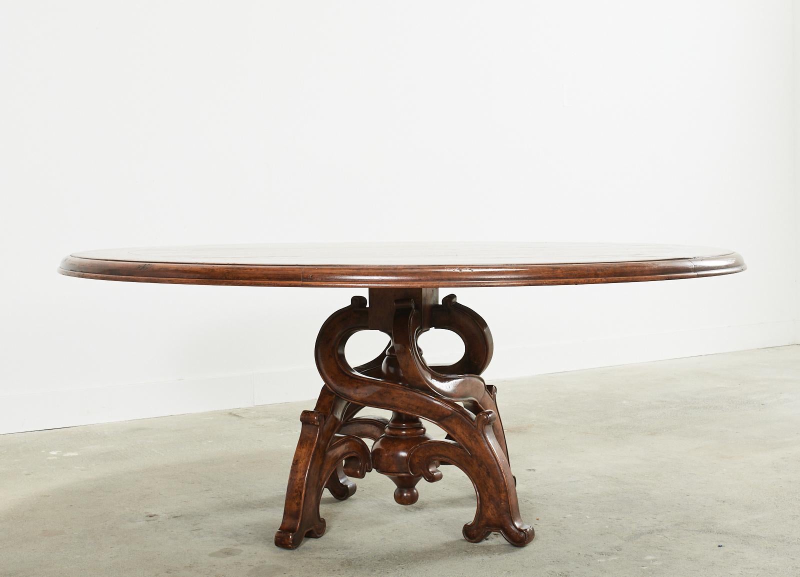 Michael Taylor Panache Design Round Barcelona Dining Table 7