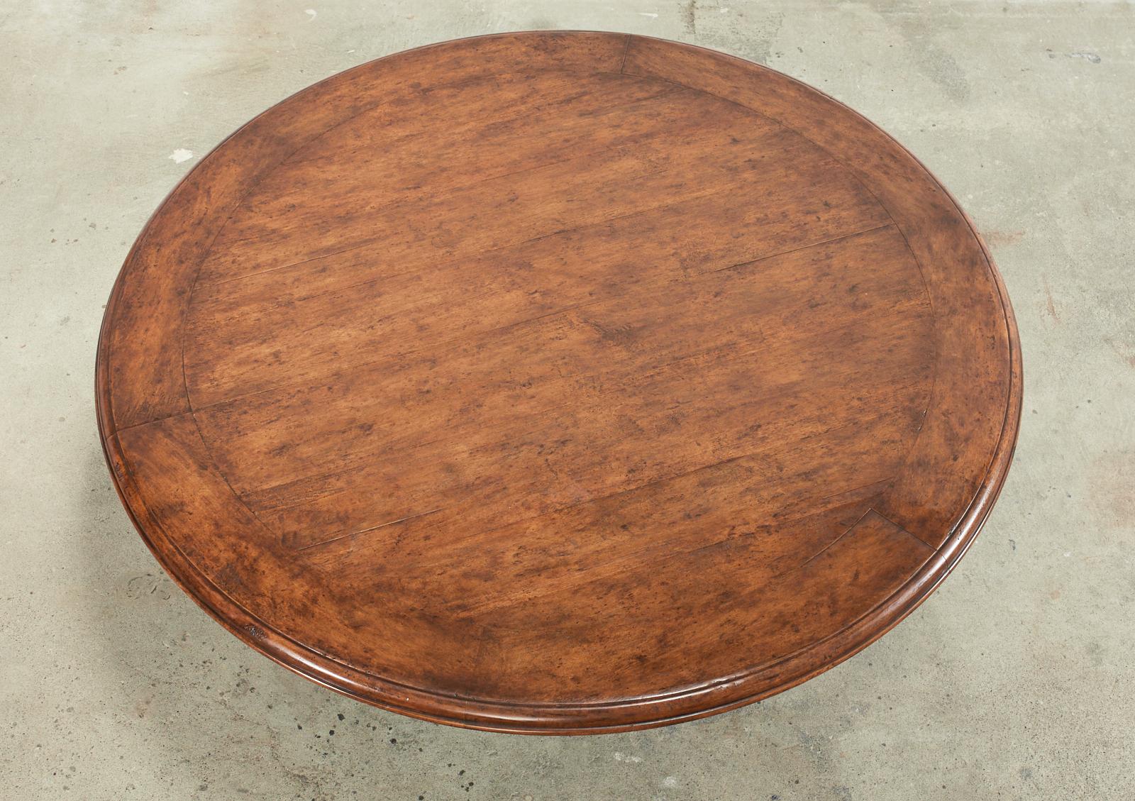 Hand-Crafted Michael Taylor Panache Design Round Barcelona Dining Table