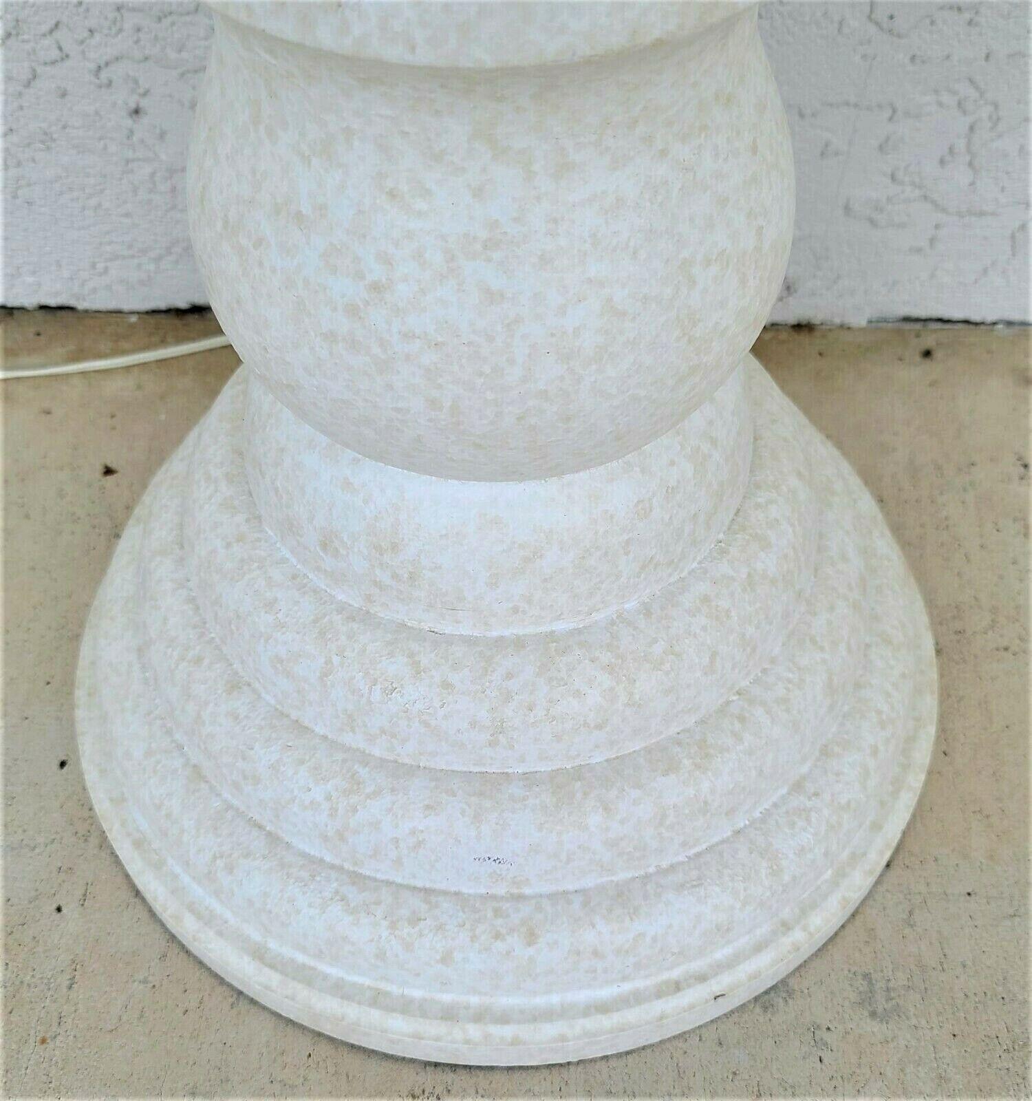Plaster Michael Taylor Style Architectural Spiral Floor Lamp For Sale
