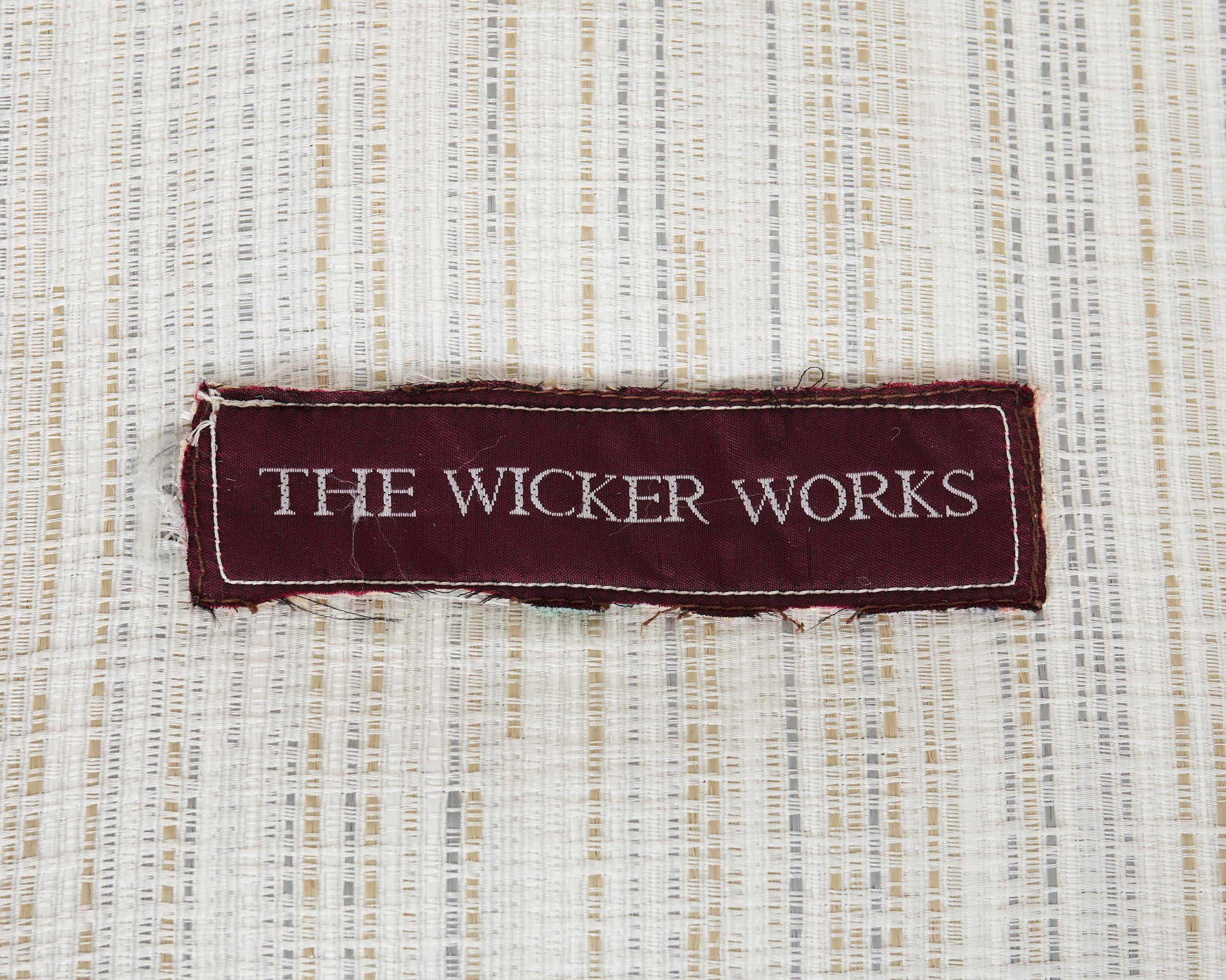 Canapé et pouf en rotin de style Wicker Works italien de Michael Taylor en vente 7