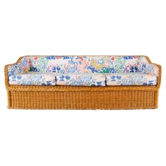 Michael Taylor Style Organic Modern Wicker Rattan Sofa