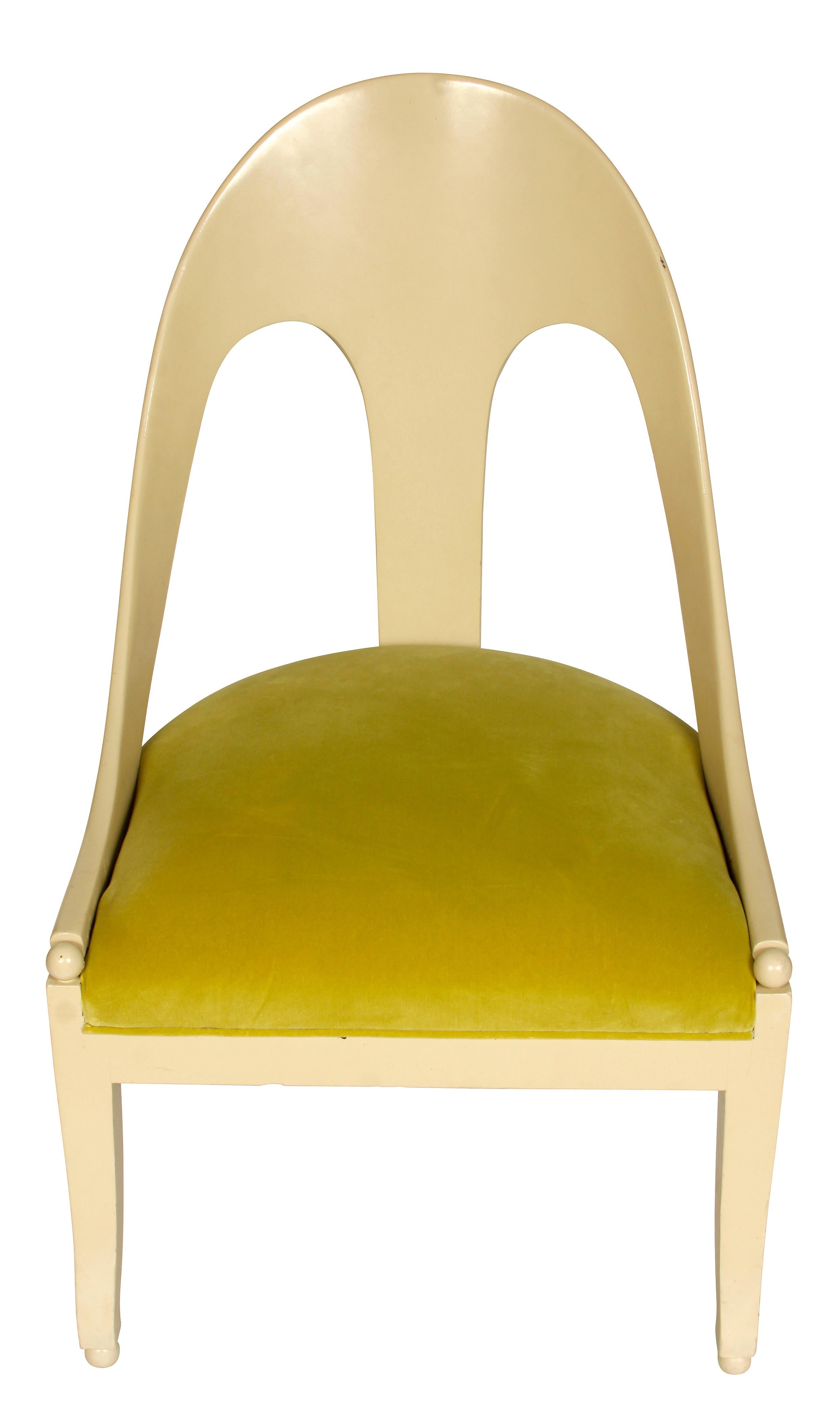 chartreuse velvet chair