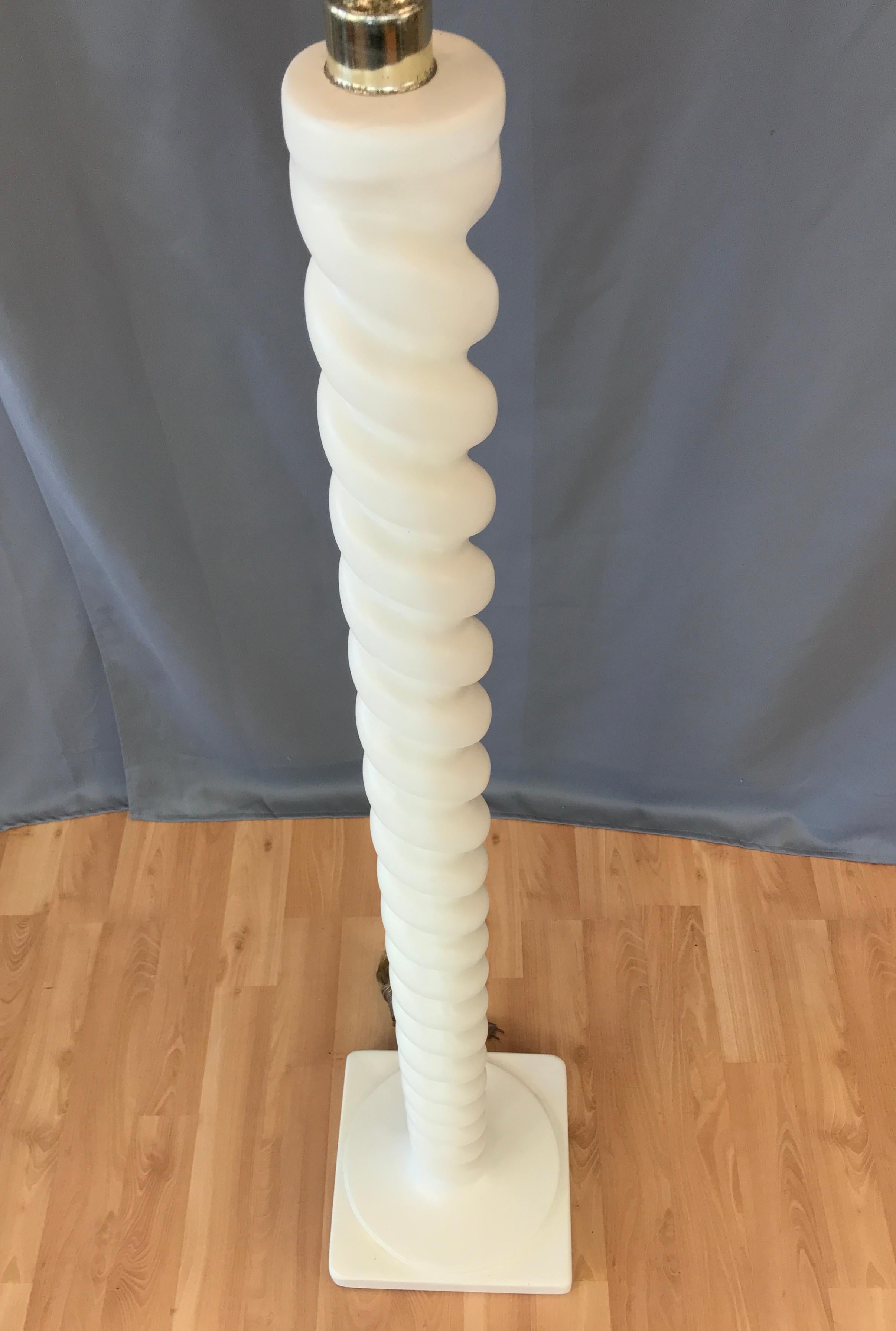 Michael Taylor Tall Spiral Plaster Floor Lamp In Good Condition In San Francisco, CA
