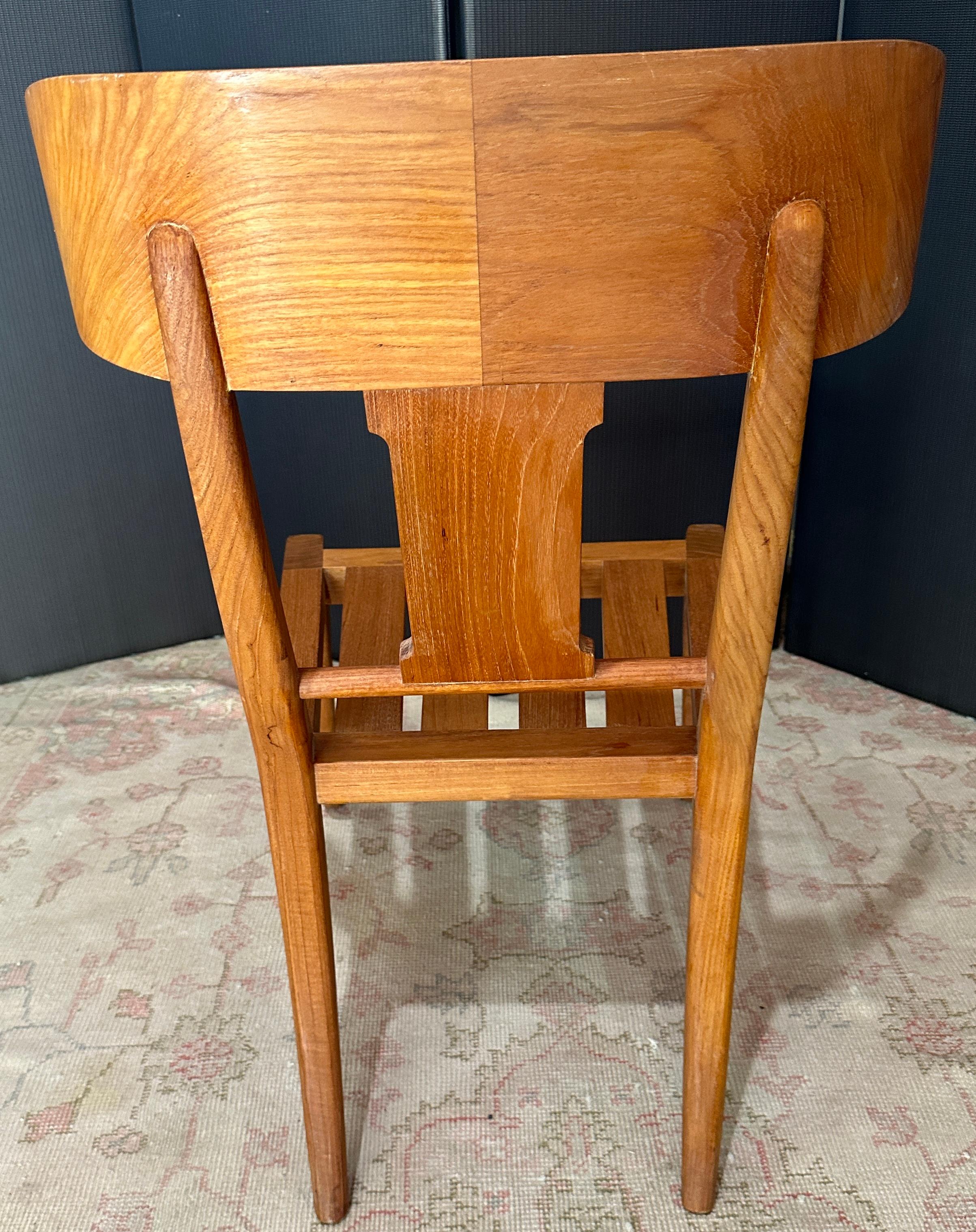 Classico americano Sedia Klismos in teak di Michael Taylor in vendita