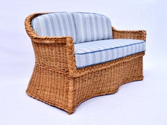Michael Taylor Wicker Loveseat Sofa