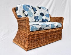 Michael Taylor Canapé Loveseat en osier et rotin
