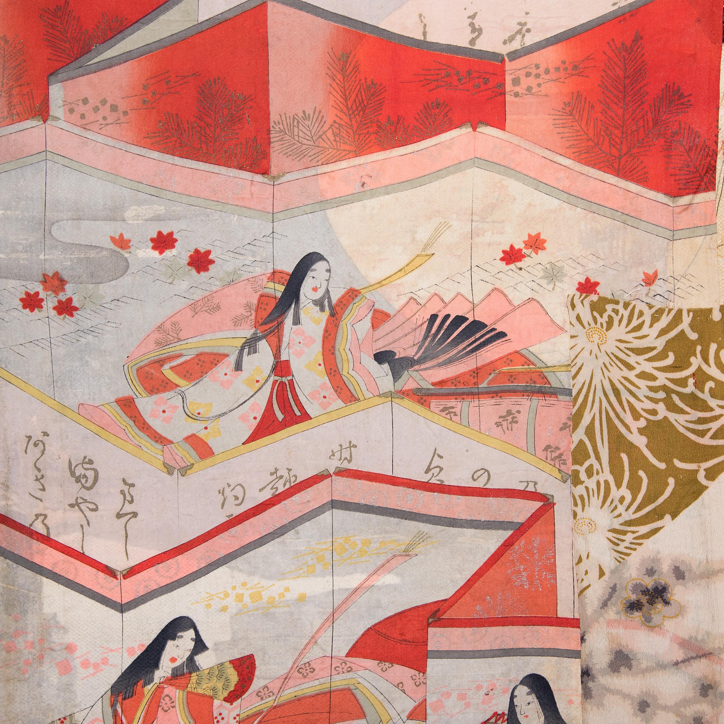 L'artiste Michael Thompson, basé à Chicago, crée des compositions uniques d'éléments peints abstraits et un collage d'éphémères asiatiques vintage - y compris des fragments de tissu, des rouleaux, des dessins et des livres collectés au cours de ses