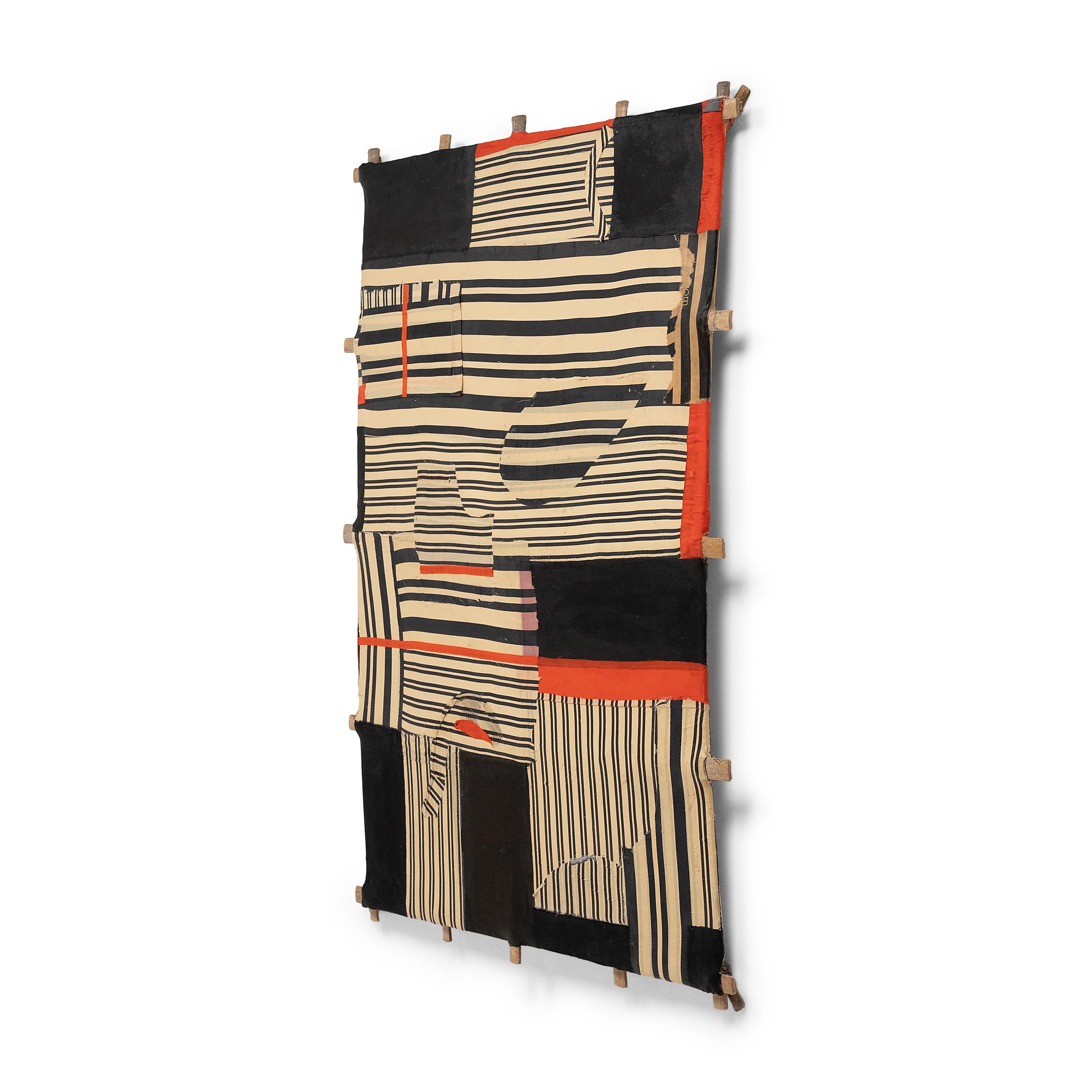 Based in Chicago, IL, contemporary artist Michael Thompson creates unique kites, collages and mixed media works assembled from material fragments of past and present collected in his travels. His ongoing series of large-scale kites bridge the gap