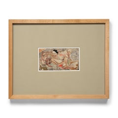 "The Embrace (Shunga Study), " Collage en techniques mixtes