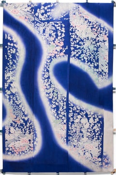 "Abstracción en cobalto", Cometa mixta, 2021
