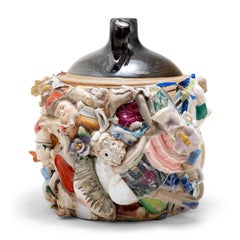 "Beach-Combed Mochaware, " Mixed Media Sculpture