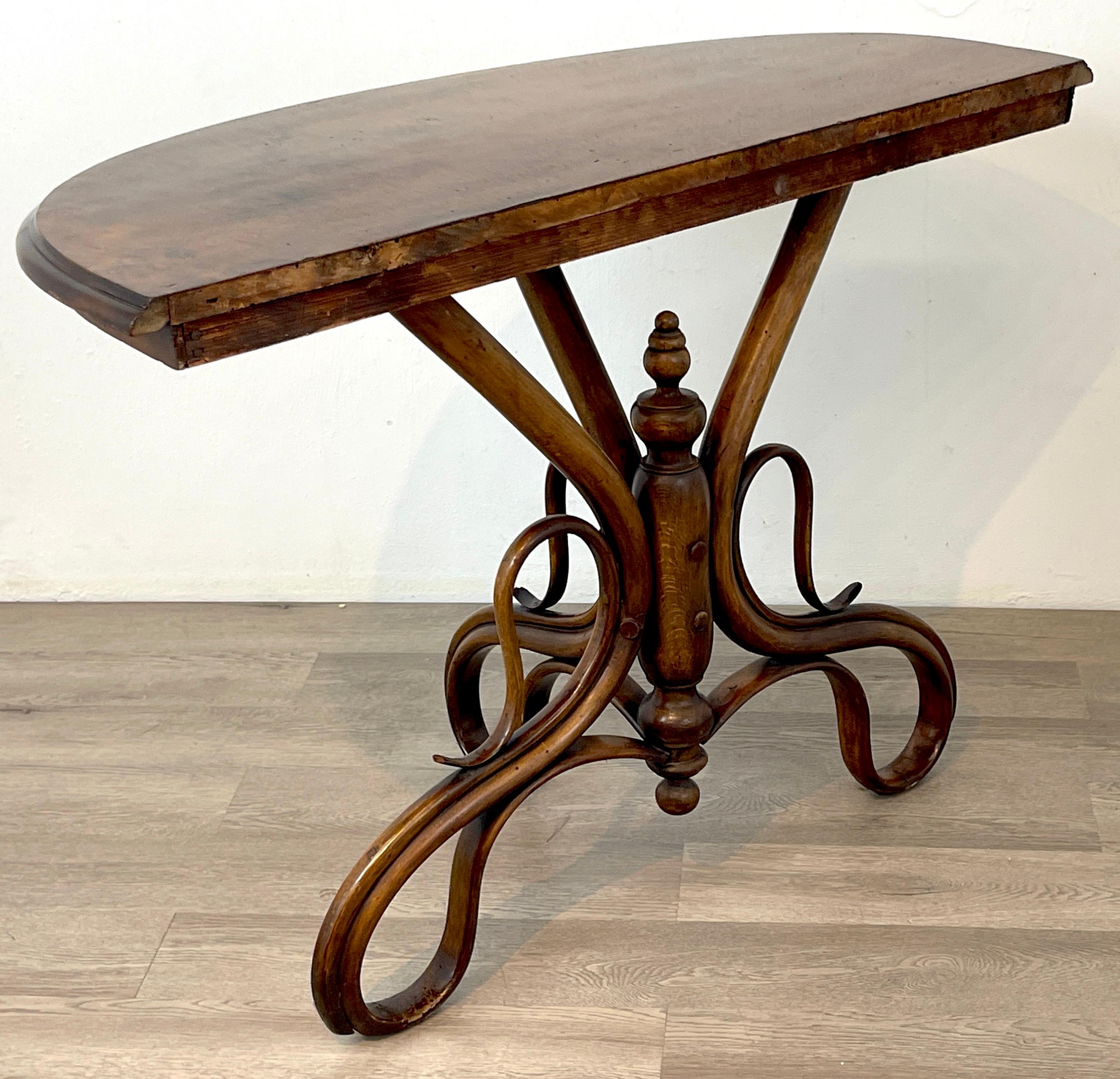 Mahogany Michael Thonet Bentwood Console Table