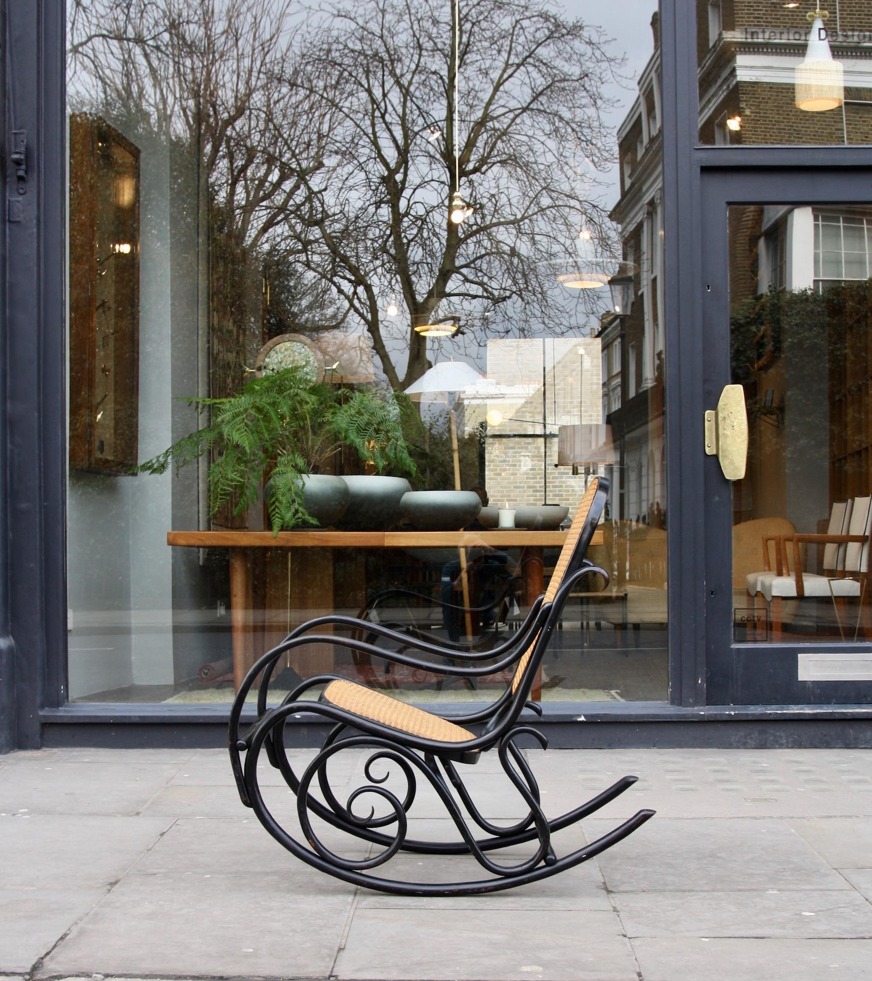 art nouveau rocking chair