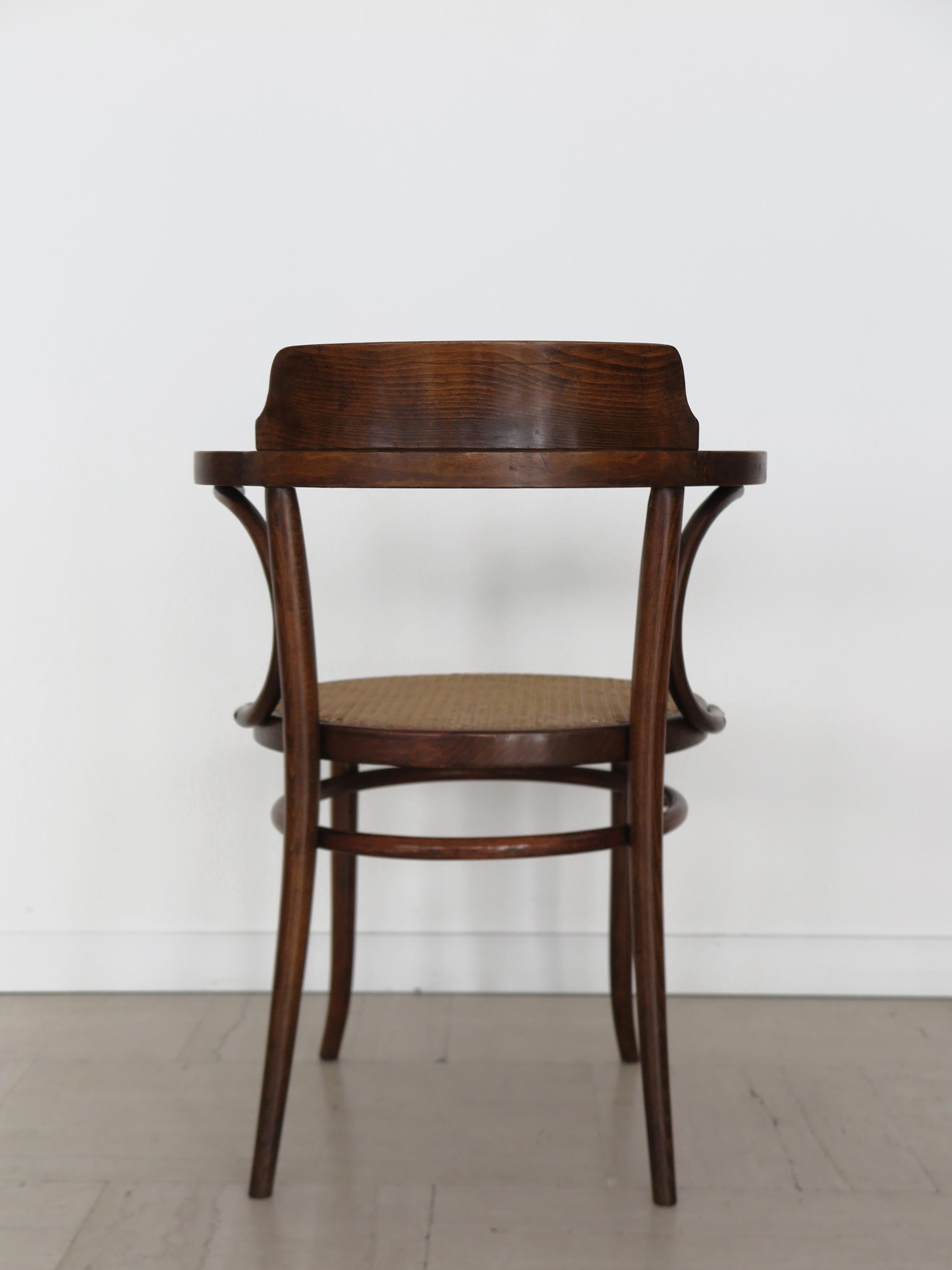Michael Thonet für Thonet Wood Vienna Stroh Esszimmerstühle 1930s im Angebot 4