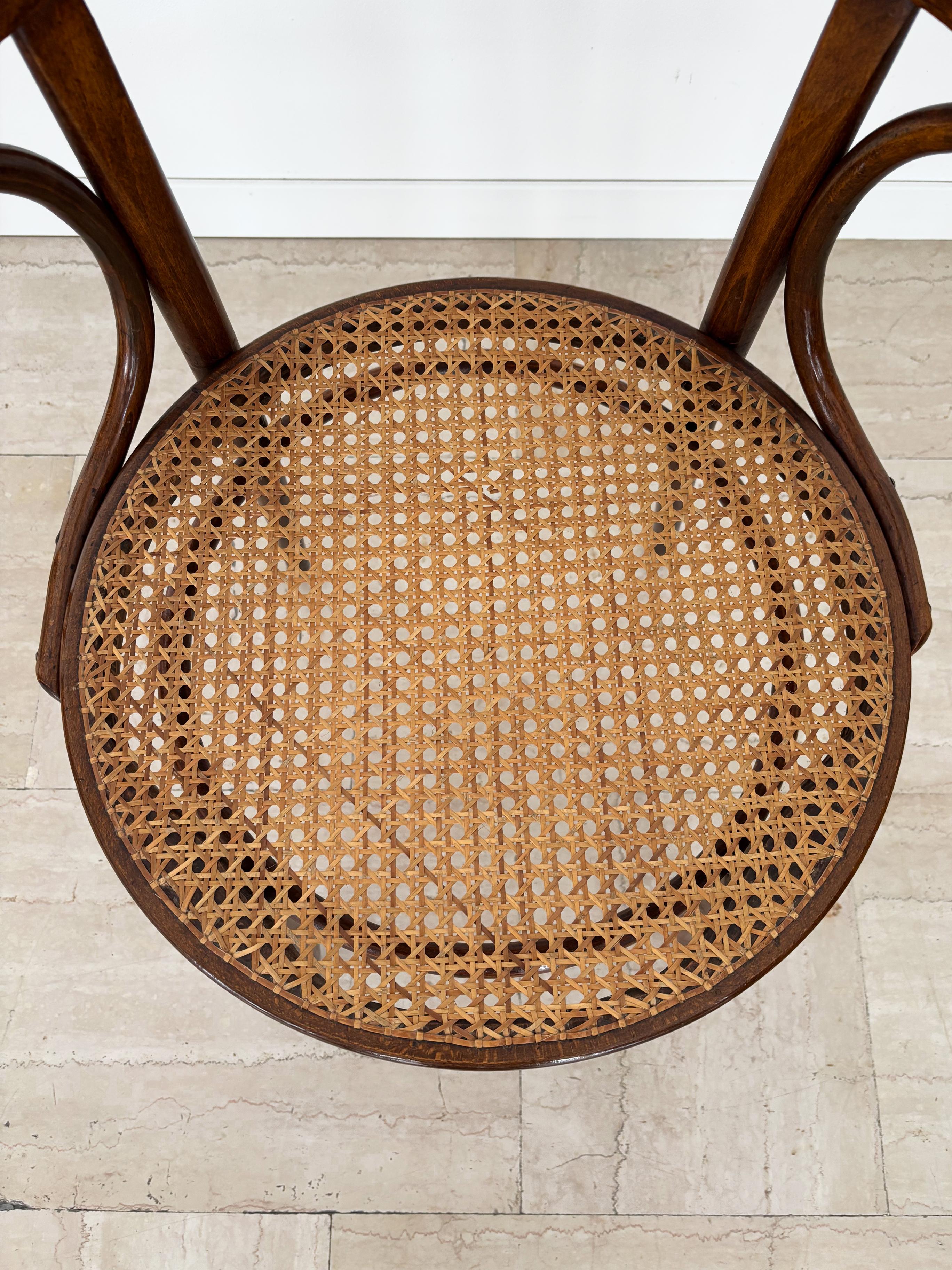 Michael Thonet für Thonet Wood Vienna Stroh Esszimmerstühle 1930s im Angebot 6