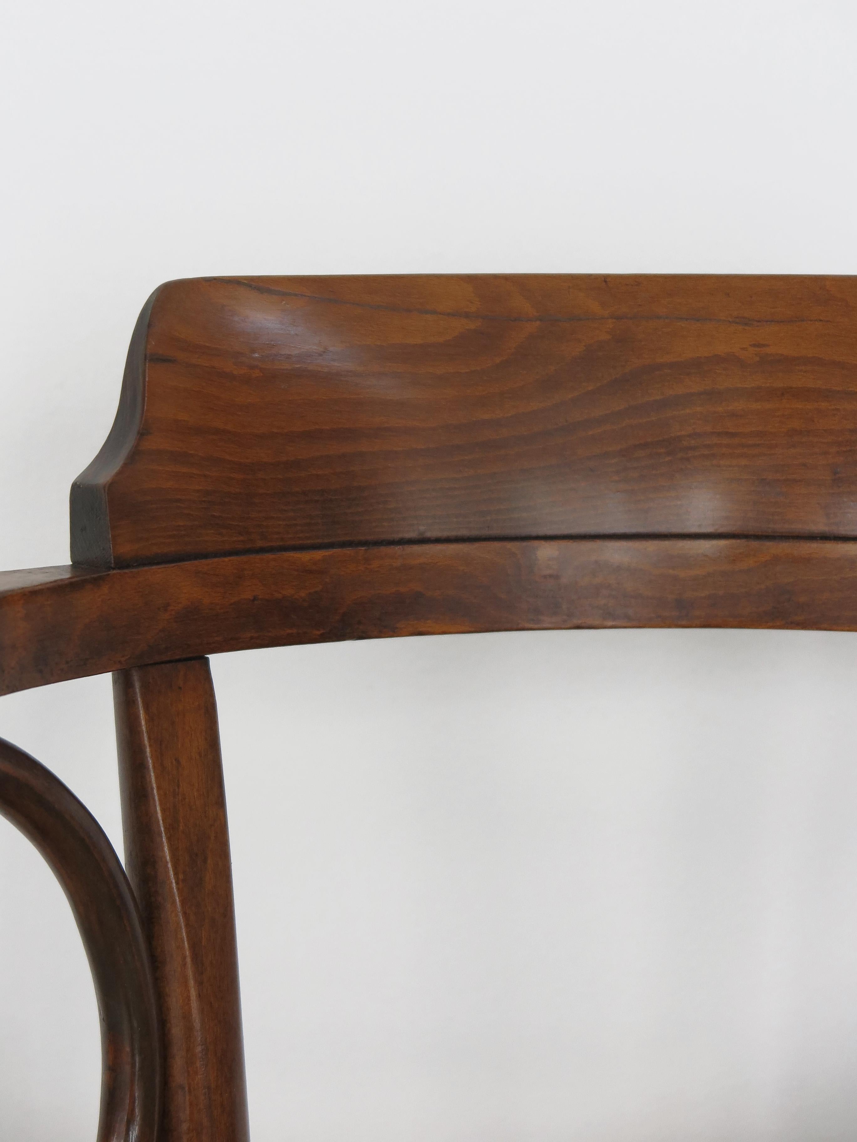 Michael Thonet für Thonet Wood Vienna Stroh Esszimmerstühle 1930s im Angebot 13