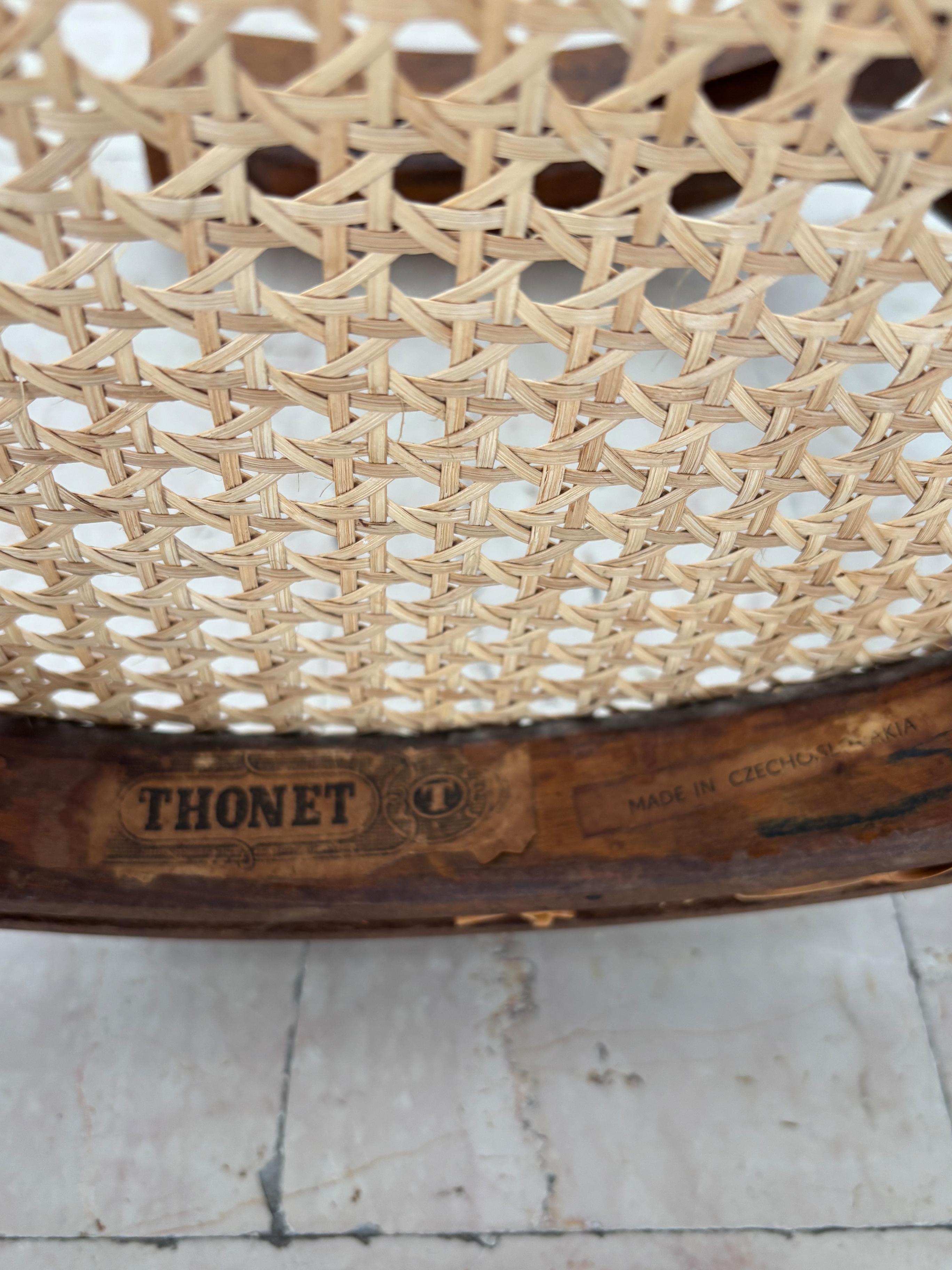 Michael Thonet für Thonet Wood Vienna Stroh Esszimmerstühle 1930s im Angebot 14