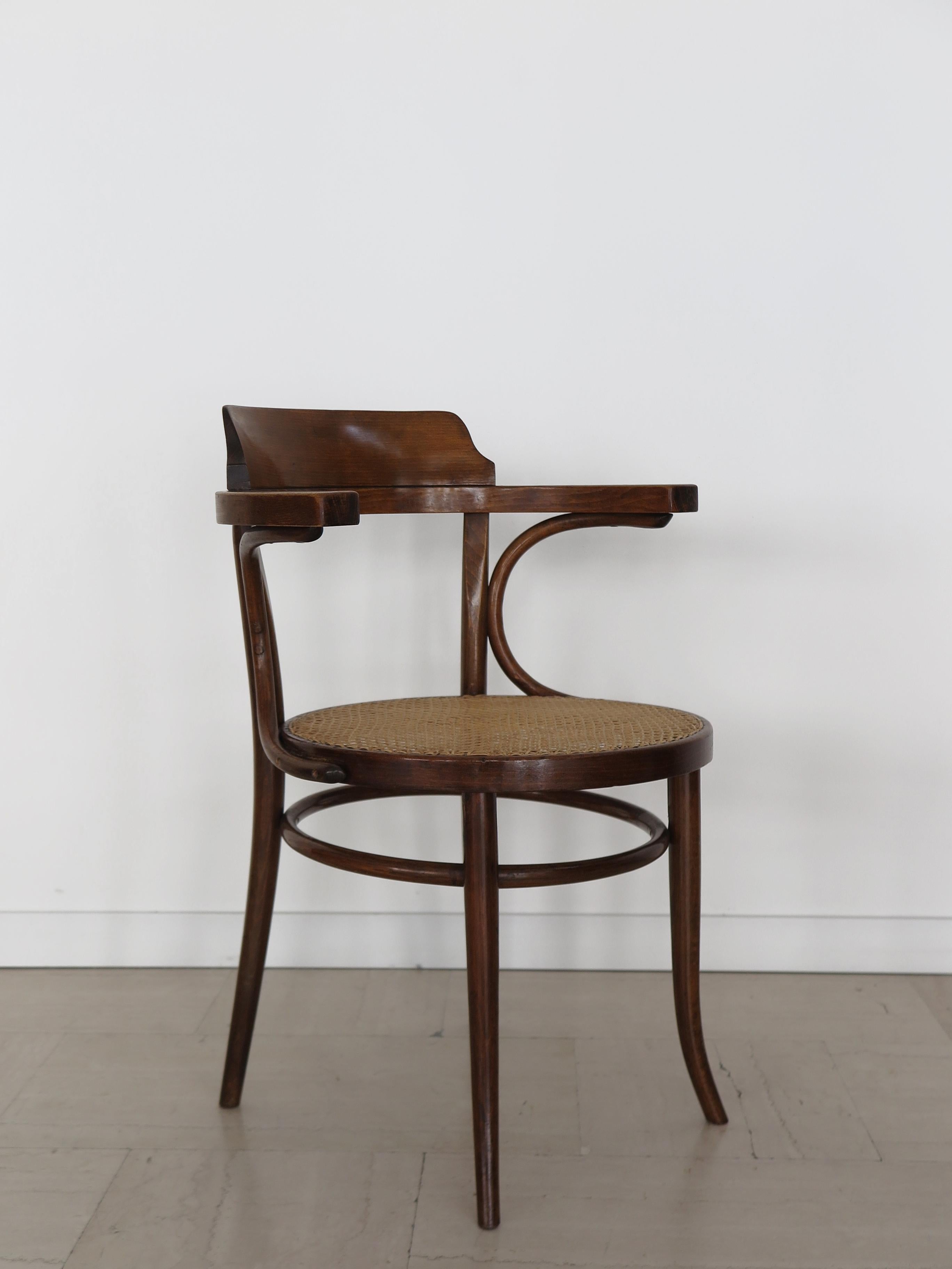 Michael Thonet für Thonet Wood Vienna Stroh Esszimmerstühle 1930s im Angebot 2