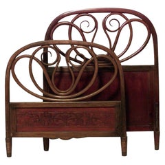 Michael Thonet Mahogany Bentwood Double Scroll Twin Bed