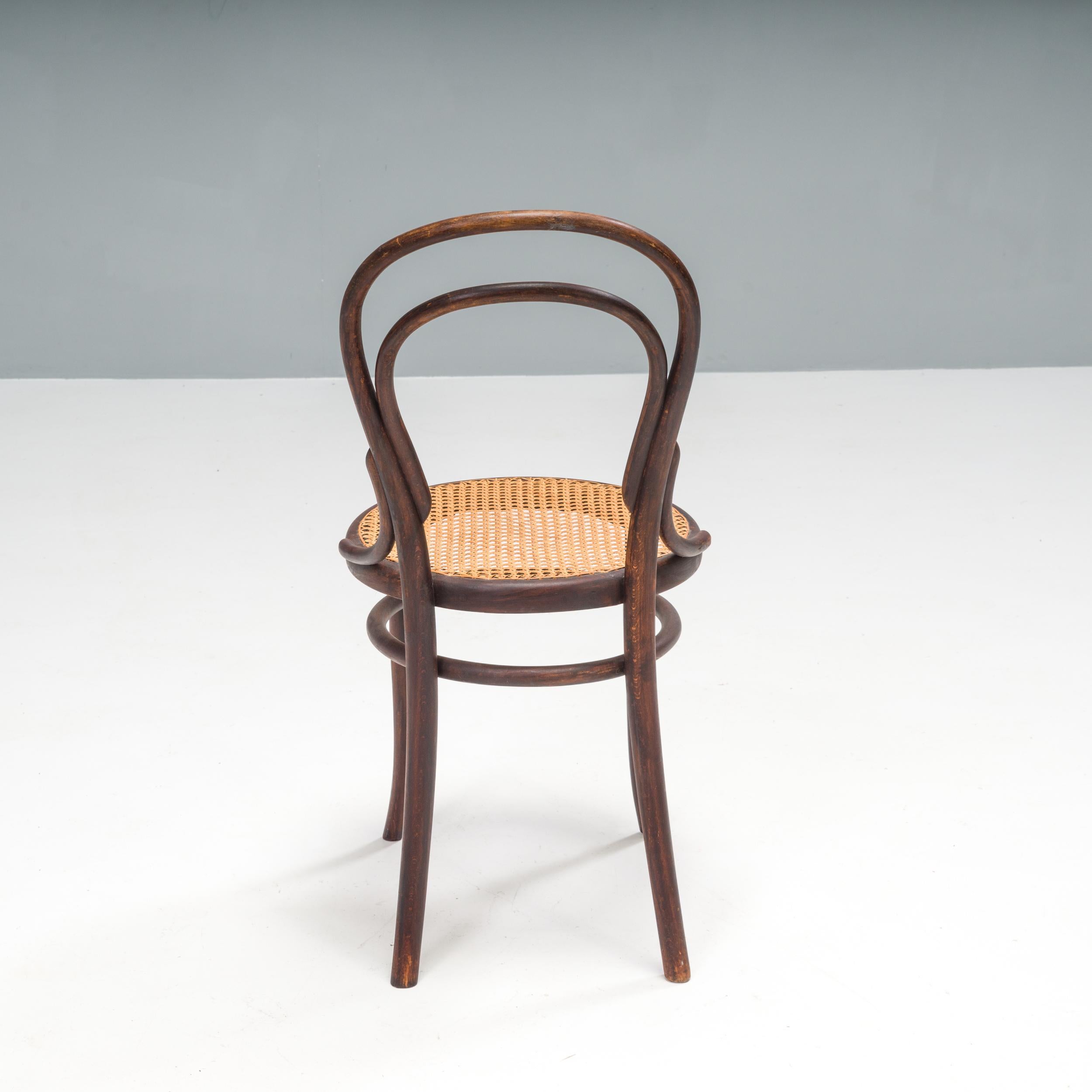 Beech Michael Thonet No. 14 Bentwood Dining Chairs, Set of 6, Circa 1900