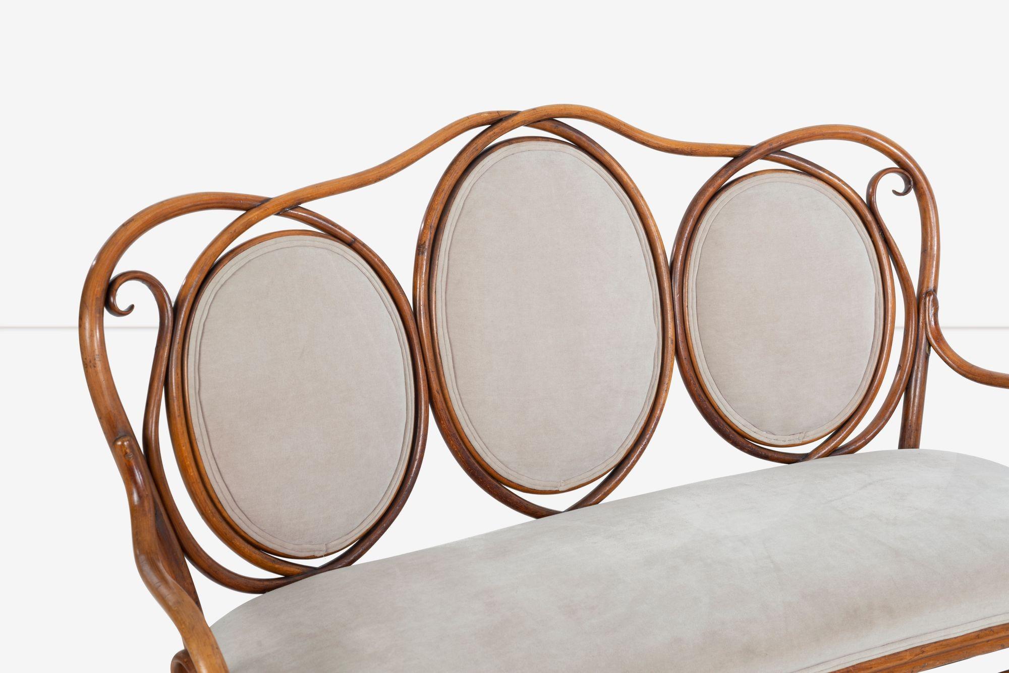 Mohair Banc de canapé Michael Thonet NR22 en vente