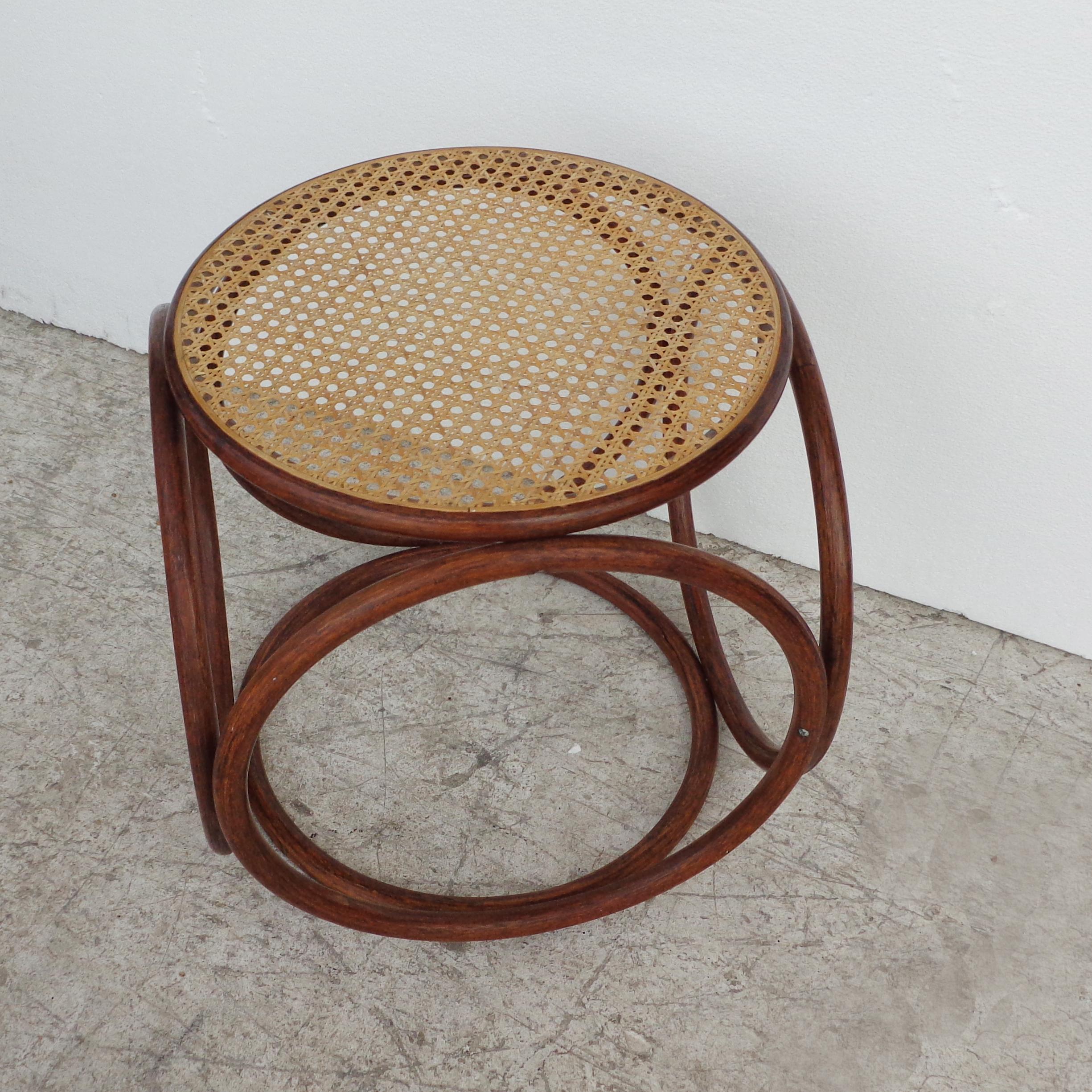 Michael Thonet Stool Ottoman Side Table  In Good Condition In Pasadena, TX