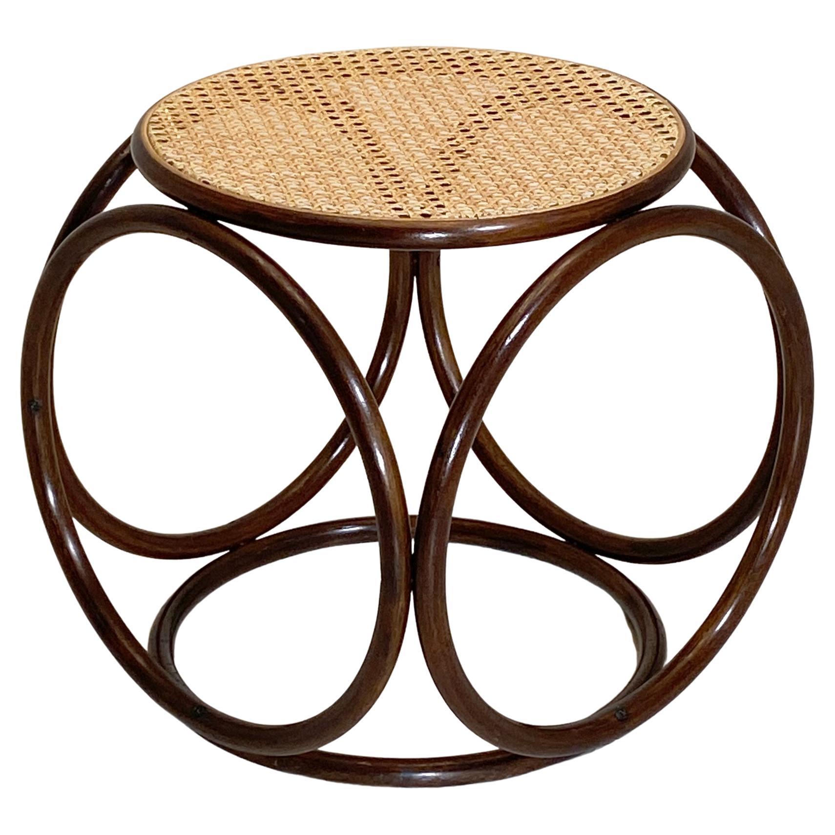 Michael Thonet style Side Table in Cane and Bentwood, Austria, 1960s For  Sale at 1stDibs