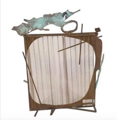 Michael Todd, One of A Kind Sculptural Fireplace Screen, Bronze