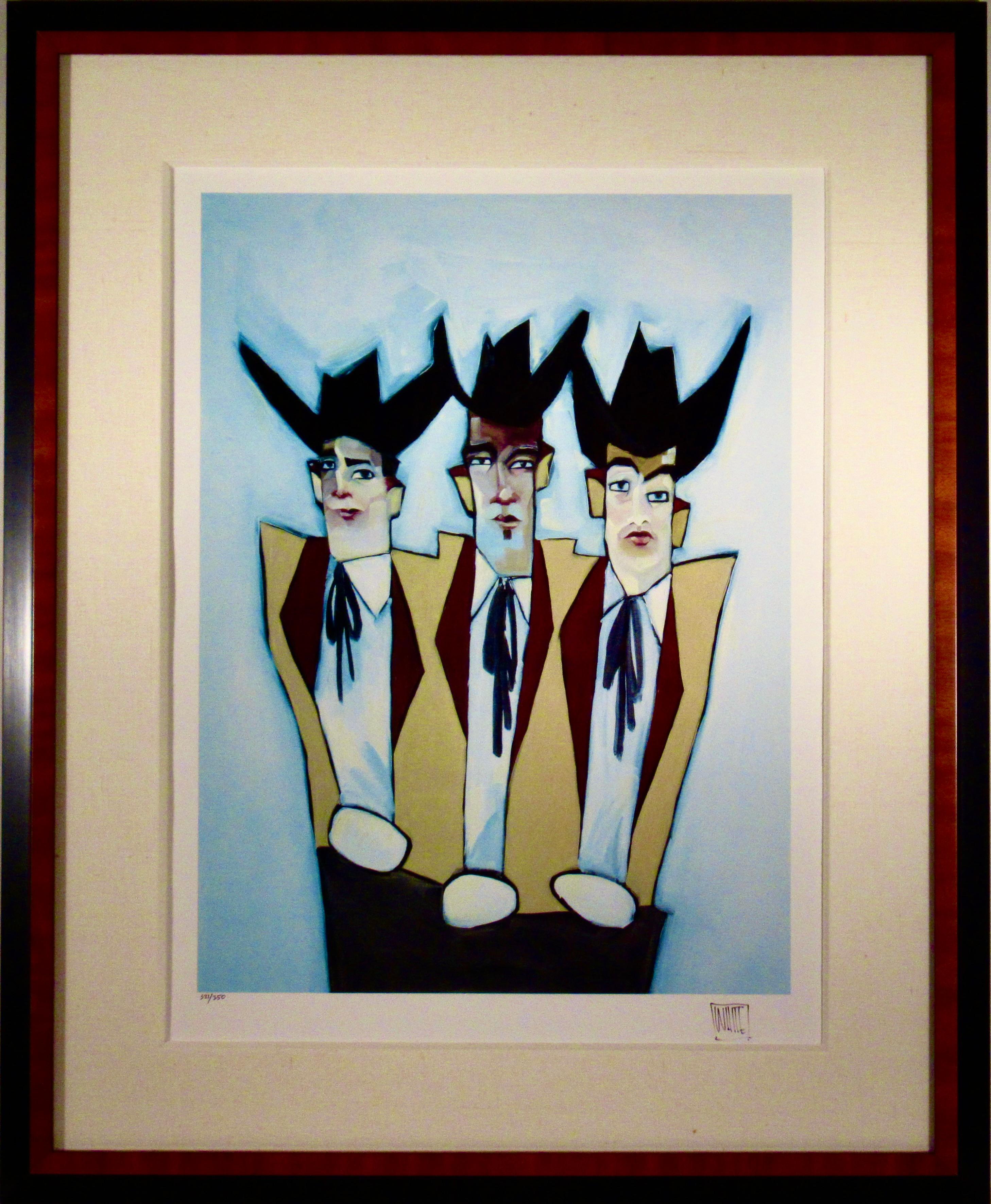 Michael Todd White Figurative Print - Crude Oil Men