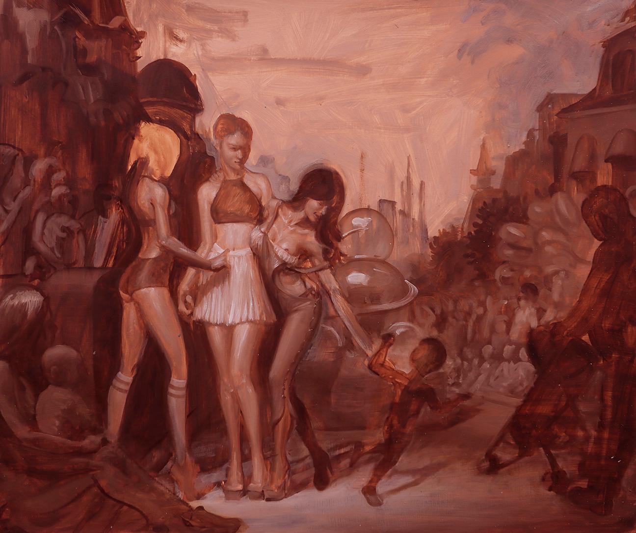 Study of Nymphs of Nysa - Painting by Michael Tole