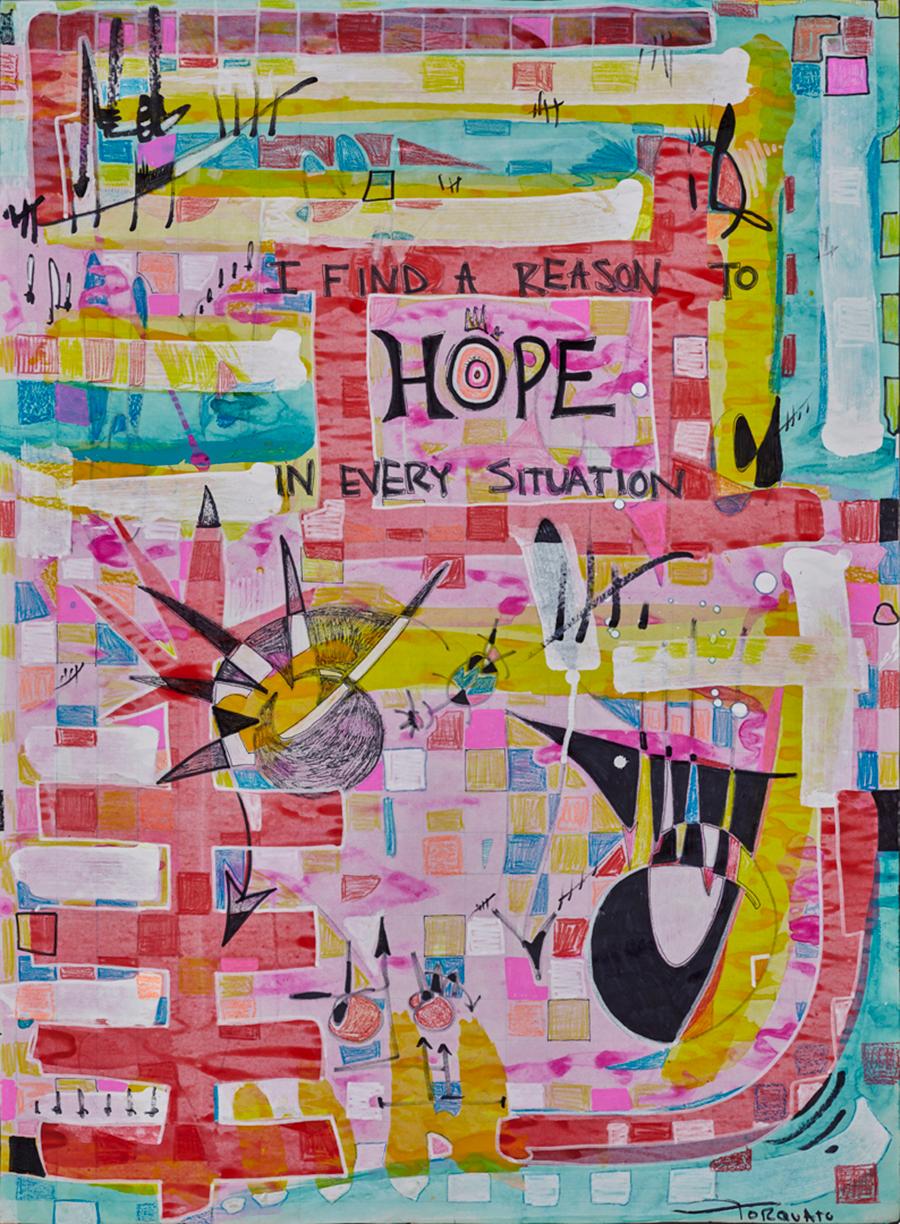 Reason to Hope Painting by Michael Torquato deNicola - Mixed Media Art by Michael Torquato DeNicola