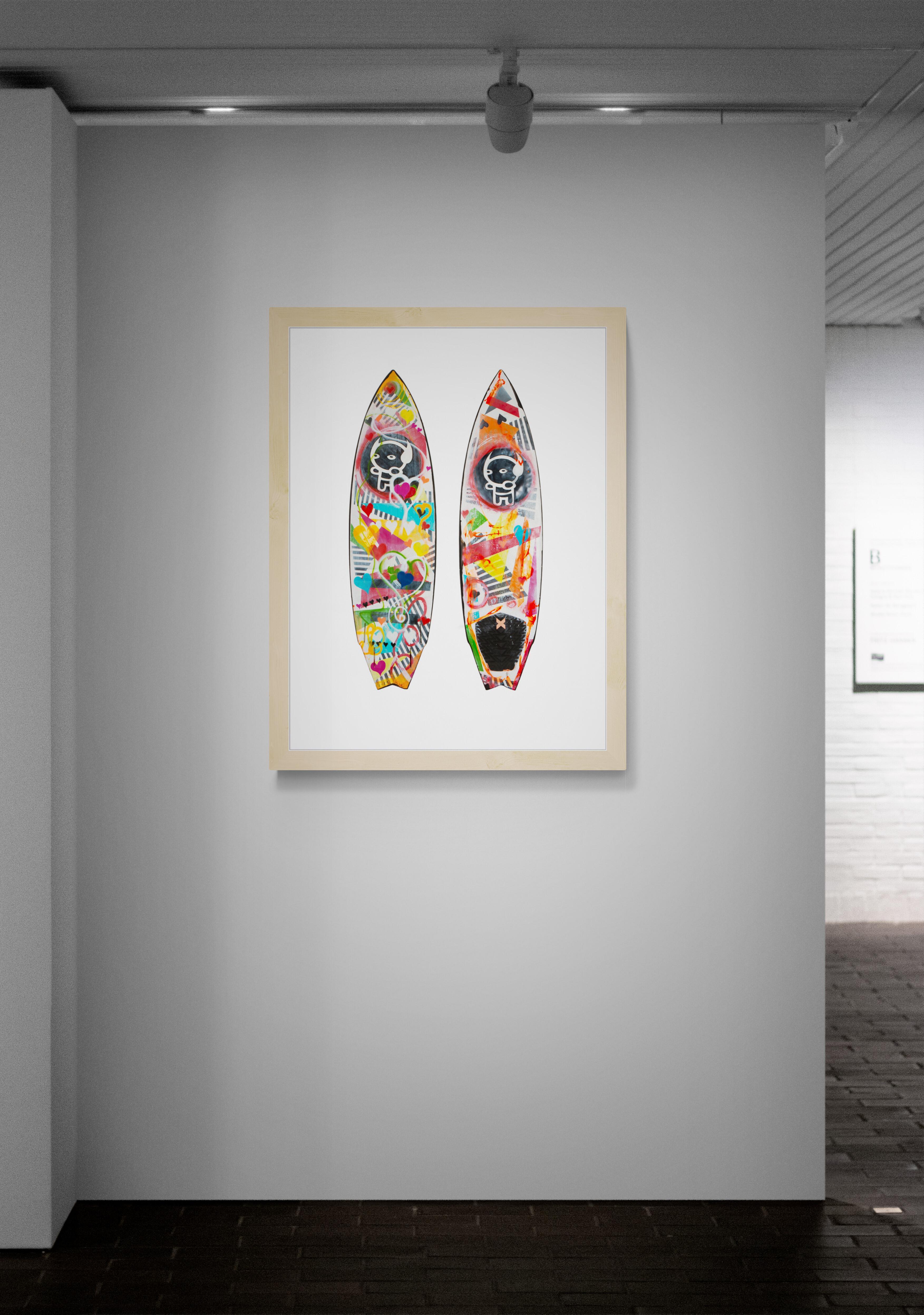 Pop Love Surf Board Print by Michael Torquato deNicola  For Sale 2