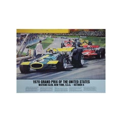 1970 original Formula 1 poster by British Michael Turner - Grand prix of the USA