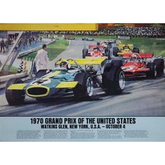 1970 original Formula 1 poster by British Michael Turner - Grand prix of the USA