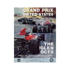 1972 original poster by Michael Turner United States Grand Prix at Watkins Glen