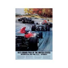 1972 original poster by Michael Turner United States Grand Prix at Watkins Glen