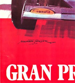 Original XXII Gran Premiio de Espana vintage racing poster, Formula 1