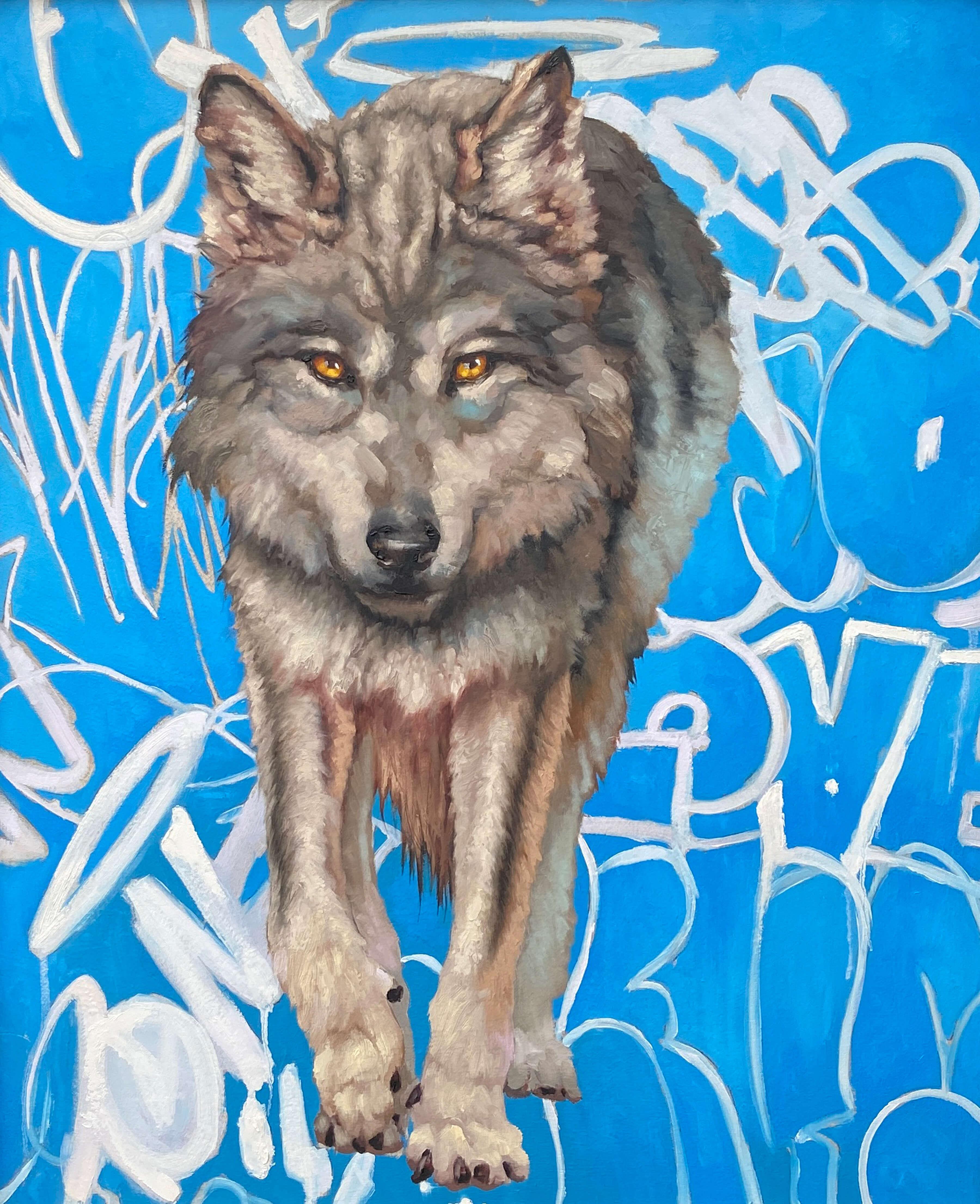 "Speak Softly" - Abstracted Impressionist Animal Portrait, Oil Painting on Panel