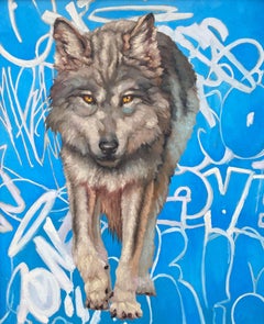 "Speak Softly" - Abstracted Impressionist Animal Portrait, Oil Painting on Panel